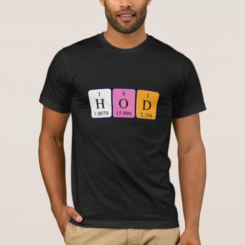 HoD periodic table word shirt