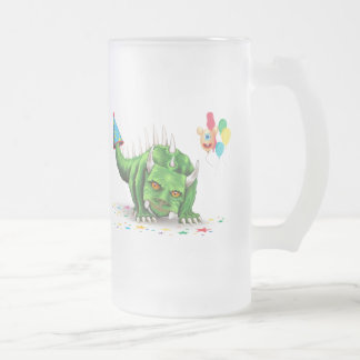 Hodag Celebration with Cake Frosted Glass Beer Mug