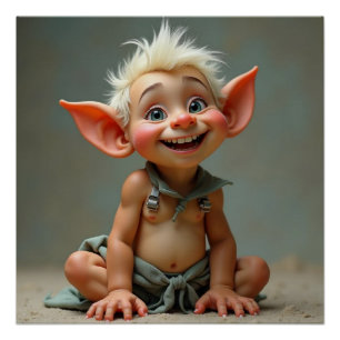 Hodge Baby Troll Glossy Poster