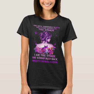 hodgkin s lymphoma butterfly warrior i am the stor T-Shirt