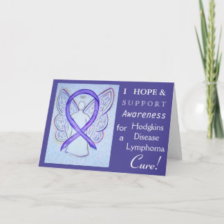 Hodgkins Disease Lymphoma Ribbon Greeting Card