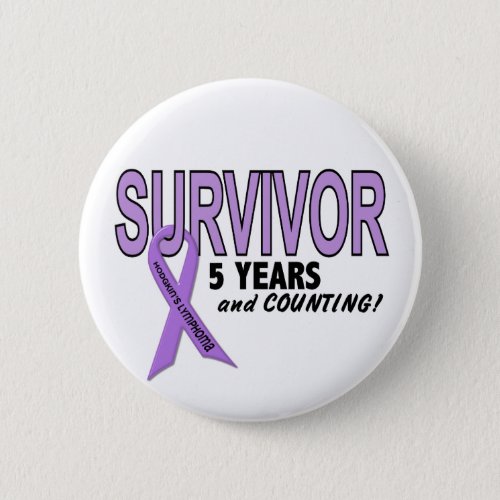 Hodgkins Lymphoma 5 Year Survivor Button