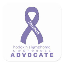 Hodgkin's Lymphoma Advocate White Square Sticker