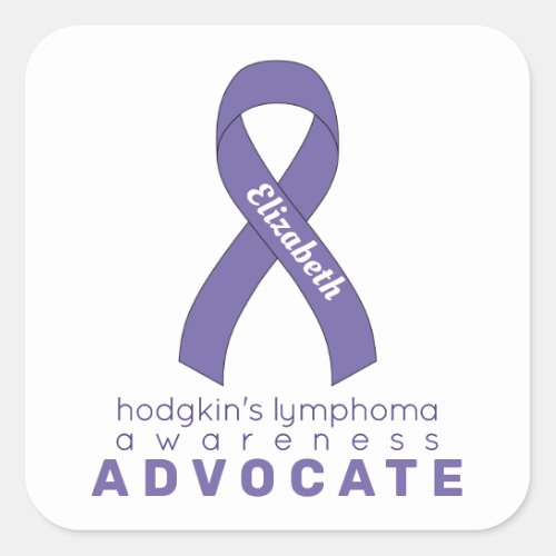 Hodgkins Lymphoma Advocate White Square Sticker