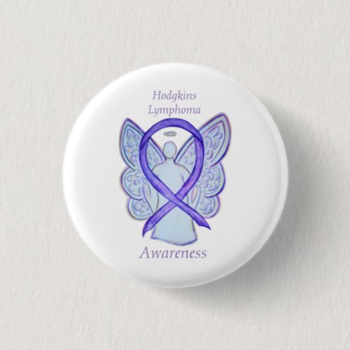 Hodgkins Lymphoma Art Angel Violet Ribbon Pins