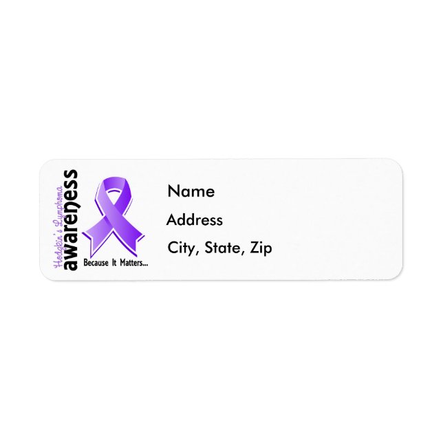 Hodgkin's Lymphoma Awareness 5 Label (Front)