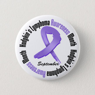 Hodgkins Lymphoma  Awareness Month Grunge  Ribbon Pinback Button