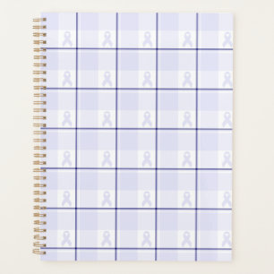 Hodgkin's Lymphoma Awareness Plaid Lavender Ribbon Planner