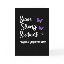 Hodgkins Lymphoma Awareness Purple Cancer Warrior Card