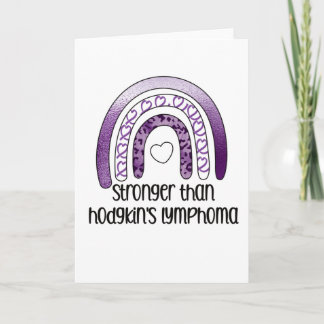 Hodgkins Lymphoma Awareness Purple Cancer Warrior Card