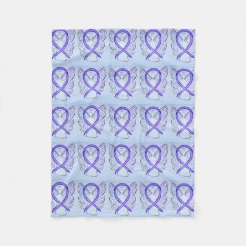 Hodgkins Lymphoma Awareness Ribbon Fleece Blanket