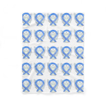 Hodgkin's Lymphoma Awareness Ribbon Fleece Blanket