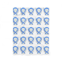 Hodgkin's Lymphoma Awareness Ribbon Fleece Blanket