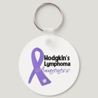 Hodgkin's Lymphoma Awareness Ribbon Keychain