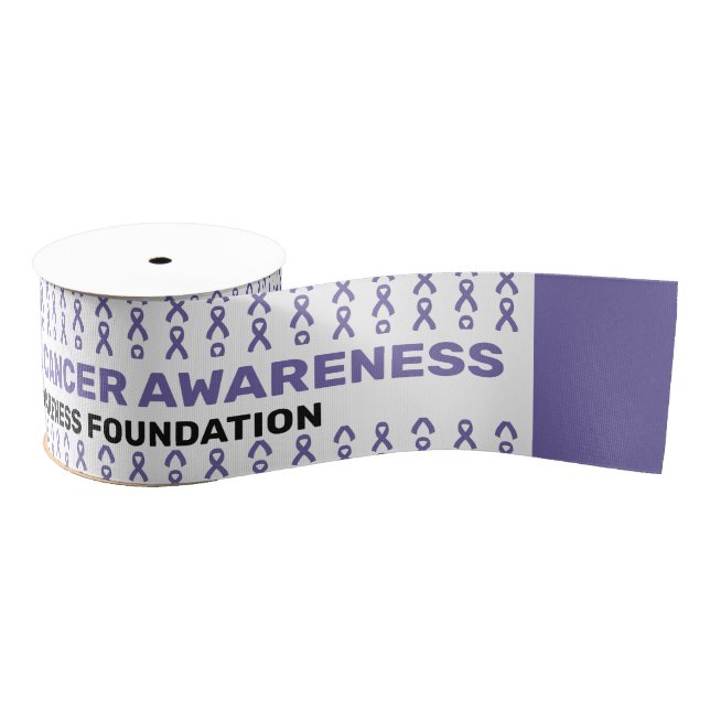 Hodgkin's Lymphoma Cancer Awareness Pattern Ribbon (Spool)
