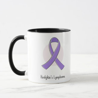 Hodgkins Lymphoma Cancer Awareness Ribbon Mug