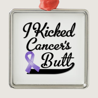 Hodgkins Lymphoma Cancer I Kicked Butt Metal Ornament