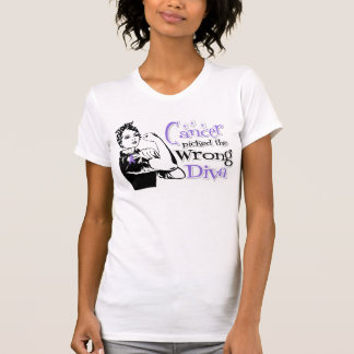 Hodgkins Lymphoma Cancer Picked The Wrong Diva T-Shirt