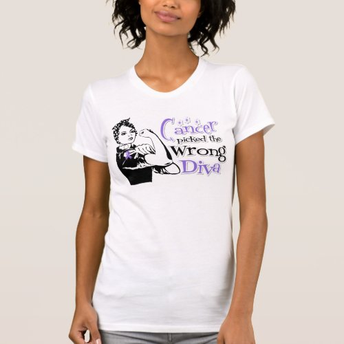 Hodgkins Lymphoma Cancer Picked The Wrong Diva T_Shirt