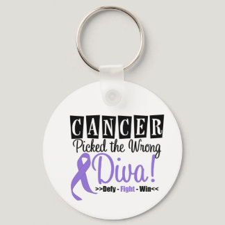 Hodgkins Lymphoma Cancer Picked The Wrong Diva v2 Keychain