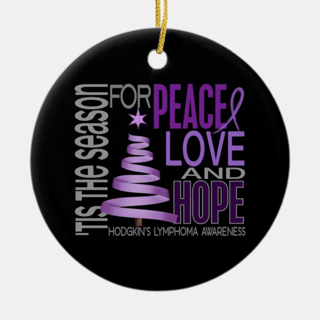 Hodgkin's Lymphoma Christmas 1 Ornaments (Front)
