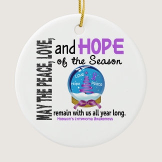 Hodgkin's Lymphoma Christmas 3 SnowGlobe Ornaments