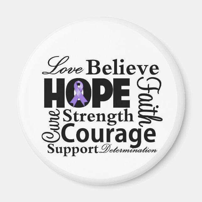Hodgkins Lymphoma Collage of Hope Magnet (Front)