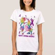 hodgkin's lymphoma dabbing unicorn warrior T-Shirt