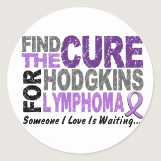 Hodgkins Lymphoma FIND THE CURE 1 Classic Round Sticker