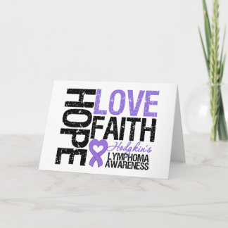 Hodgkin's Lymphoma HOPE LOVE FAITH Card
