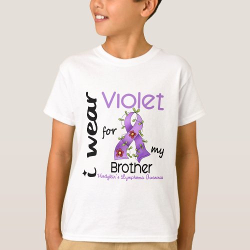 Hodgkins Lymphoma I Wear Violet For My Brother 43 T_Shirt