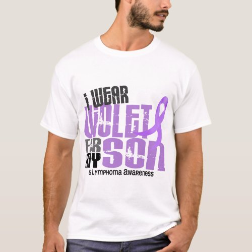 Hodgkins Lymphoma I Wear Violet For My Son 62 T_Shirt