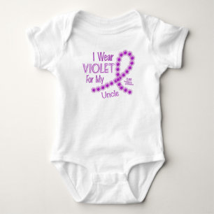 Hodgkins Lymphoma I Wear Violet For My Uncle 26 Baby Bodysuit