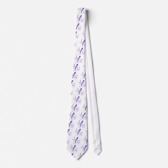 Hodgkin's Lymphoma I Wear Violet Ribbon For My Son Neck Tie (Front)