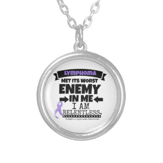 Hodgkin's Lymphoma Met Its Worst Enemy in Me Silver Plated Necklace