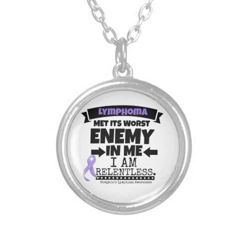 Hodgkins Lymphoma Met Its Worst Enemy in Me Silver Plated Necklace