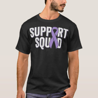 Hodgkins Lymphoma Support Squad  Purple Awareness  T-Shirt