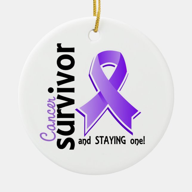 Hodgkin's Lymphoma Survivor 19 Ceramic Ornament (Front)