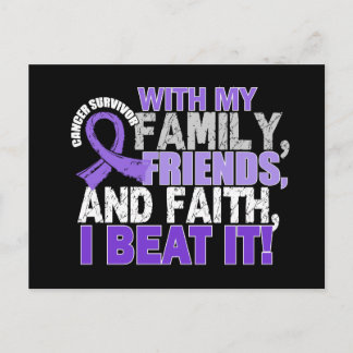 Hodgkin's Lymphoma Survivor Family Friends Faith Postcard