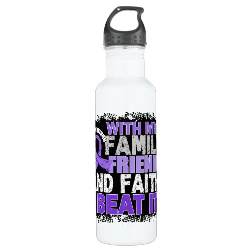 Hodgkins Lymphoma Survivor Family Friends Faith Stainless Steel Water Bottle