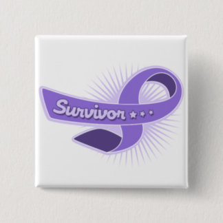 Hodgkins Lymphoma Survivor Ribbon Button