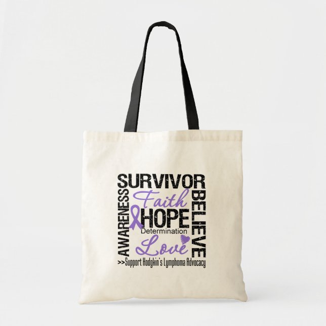 Hodgkins Lymphoma Survivors Motto Tote Bag (Front)