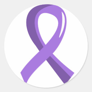 Hodgkin's Lymphoma Violet Ribbon 3 Classic Round Sticker