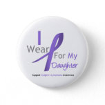 Hodgkin's Lymphoma Violet Ribbon For Daughter Button