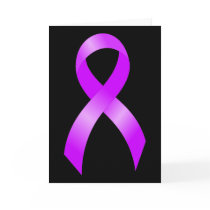 Hodgkins Lymphoma Violet Ribbon Thank You Card