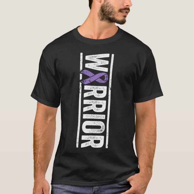 Hodgkins Lymphoma Warrior Vertical Cancer Awarenes T-Shirt (Front)