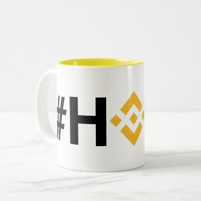#HODL Binance (BNB) Two-Tone Mug (Front Left)