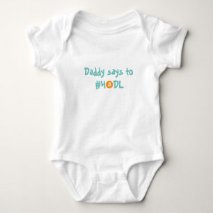 #HODL Bitcoin baby Bodysuit