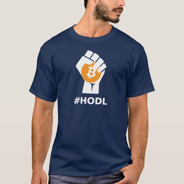 HODL Bitcoin BTC: White T-Shirt (Front)