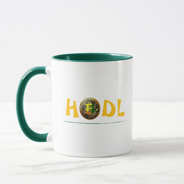 HODL Bitcoin Crypto Coffee Mug (Left)